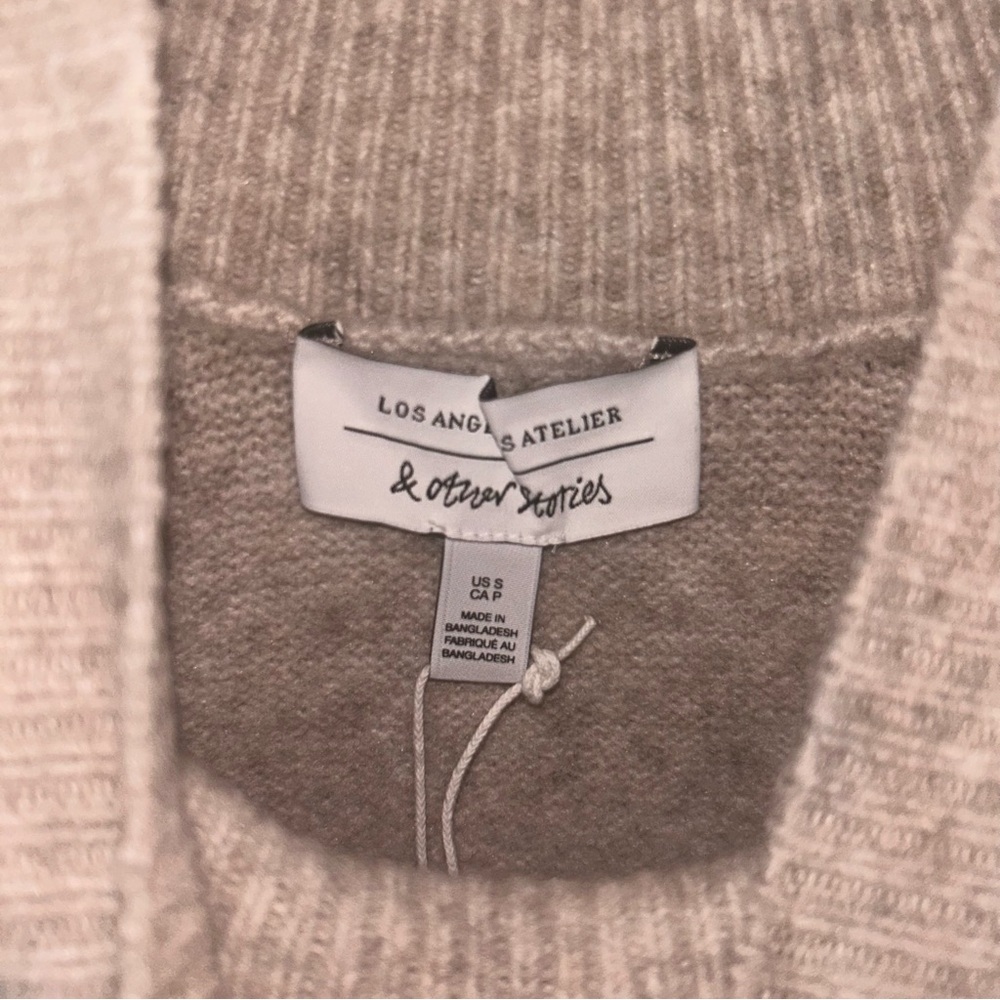 NWT Los Angeles Atelier Cropped Knit Mock Turtleneck Sweater small - Picture 2 of 4